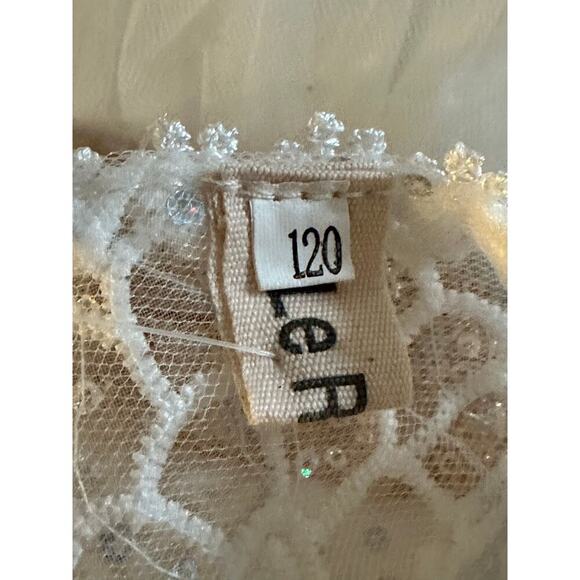AiLe Rabbit Girls Dress Size 5T NWT Gold Sequin Bow Lace Tulle wedding baptism - Picture 3 of 9